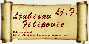 Ljubisav Filipović vizit kartica